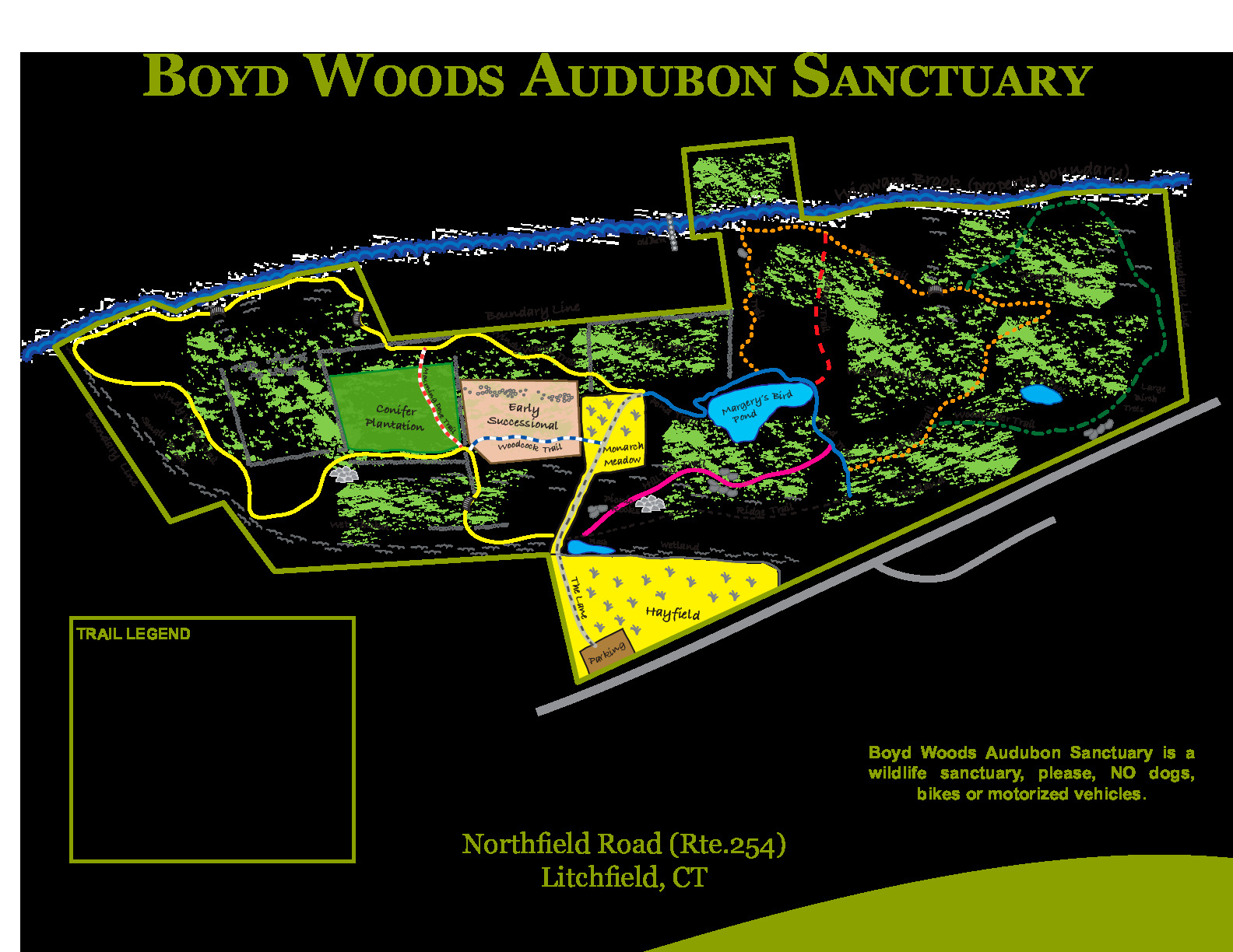 Boyd Woods Sanctuary Trail Map